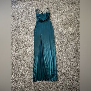 Windsor Teal Maxi Dress with Spaghetti Straps